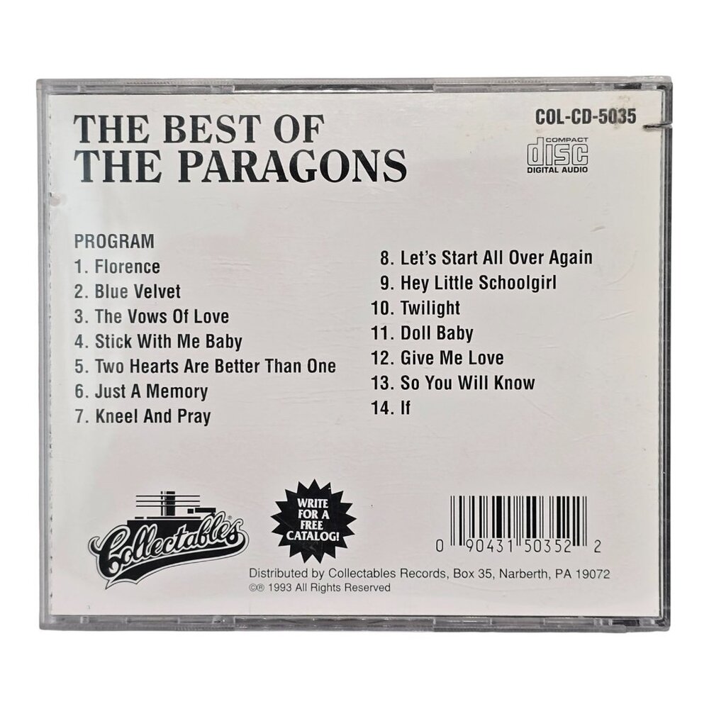 The Best Of The Paragons CD Collectables COL-5035 Doo-Wop R&B Vocal Group 1993 - Picture 2 of 4